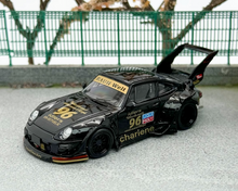 Load image into Gallery viewer, SW 1:64 Black RWB 911 Charlene Sports High Spoiler Model Diecast Metal Car New Collection