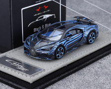 Load image into Gallery viewer, HH 1:64 Black Blue Chiron Super Sports 300+ Model Diecast Resin Car BN