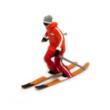 Load image into Gallery viewer, 1:64 Painted Figure Mini Model Miniature Resin Diorama Toy Sand Ski Snowboarding