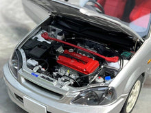 Load image into Gallery viewer, MH 1:18 Silver JDM Civic Type R EK9 Hatchback Engine Model Diecast Metal Car