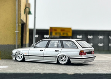 Load image into Gallery viewer, Mortal 1:64 Silver E34 Touring Wagon VIP Sports Model Diecast Metal Car New Collection