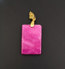 Load image into Gallery viewer, Nature Jade Rectangle Pendant Necklace Gift Jewelry charm Blessing Lucky pg