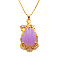 Load image into Gallery viewer, Nature Jade Water Drop Pendant Necklace Gift Jewelry charm Blessing Lucky New e