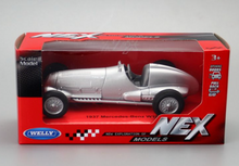 Load image into Gallery viewer, WELLY 1:36 Silver 1937 W123 Classic Racing Sports Model Diecast Toy Metal Car