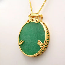 Load image into Gallery viewer, Nature Jade Cloud Palace Pendant Necklace Gift Jewelry charm Blessing Lucky