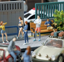 Load image into Gallery viewer, 1:64 Painted Figure Mini Model Toy Miniature Car Scenes Resin Sports Girl Lady
