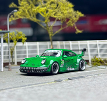 Load image into Gallery viewer, Flame 1:64 Green Dinosaur #43 RWB 964 Sports Model Diecast Metal Car New Collection