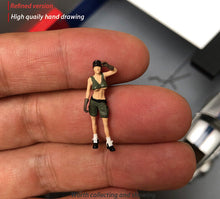 Load image into Gallery viewer, 1:64 Painted Figure Mini Model Miniature Resin Diorama Garage Repair Lady Girl