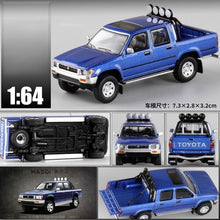 Load image into Gallery viewer, Masdi 1:64 Blue 1994 Hilux LN107 Cab Pickup Truck Model Diecast Metal Car New Collection