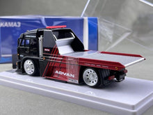 Load image into Gallery viewer, SH 1:64 KamaZ Advan Sports Flatbed Tow Truck Model Diecast Metal Car New Collection