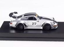 Load image into Gallery viewer, WU 1:64 Silver RWB 964 #27 Classic Racing Sports Model Diecast Metal Car New Collection