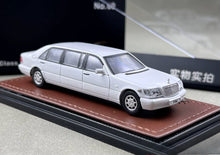 Load image into Gallery viewer, WTX 1:64 White S600 W140 Pullman Luxury Limousine Model Diecast Metal Car New Collection