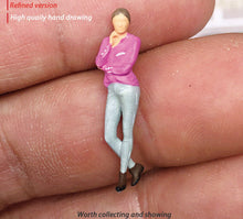 Load image into Gallery viewer, 1:64 Painted Figure Mini Model Miniature Resin Diorama Caual Office Lady Girl