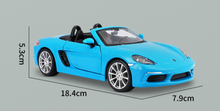 Load image into Gallery viewer, Bburago 1:24 718 Boxter Convertible Racing Sports Model Toy Diecast Metal Car