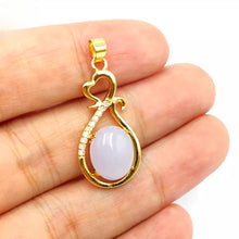 Load image into Gallery viewer, Nature Jade Heart Vase Pendant Necklace Gift Jewelry charm Blessing Lucky New