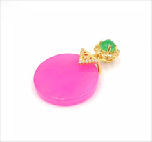 Load image into Gallery viewer, Nature Jade Round Pendant Necklace Gift For Woman Jewelry charm Blessing Lucky G