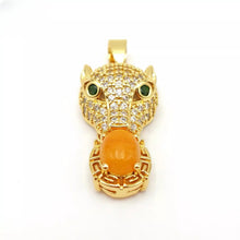 Load image into Gallery viewer, Nature Jade Leopard Pendant Necklace Gift For Woman Jewelry charm Blessing A
