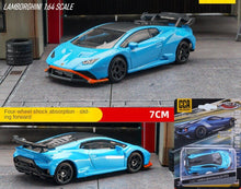 Load image into Gallery viewer, CCA 1:64 Blue Huracan STO Racing Sports Model Toy Diecast Metal Car BN