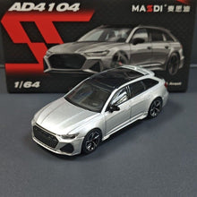 Load image into Gallery viewer, Masdi 1:64 Silver RS6 Avant Wagon Sports Model Diecast Metal Car New Collection