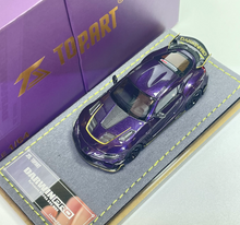 Load image into Gallery viewer, Topart 1:64 Purple GR Supra A90 Sports Open Model Diecast Metal Car Box New Collection