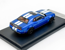 Load image into Gallery viewer, SH 1:64 Blue Stripe SRT Hellcat Muscle Sports Model Diecast Metal Car New Collection