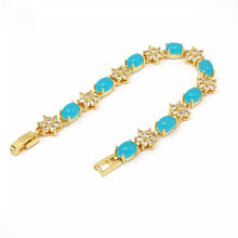 Load image into Gallery viewer, Nature Jade Beaded Bracelet Jewelry Blessing Lucky Fortune Gift For Her Blue a