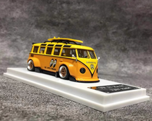 Load image into Gallery viewer, TPC 1:64 Yellow VW T1 Kombi Van Moon Eyes Camper Model Diecast Metal Car New