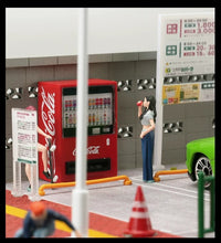Load image into Gallery viewer, 1:64 Painted Figure Model Miniature Resin Diorama Toy Sand Drinking Girl Lady