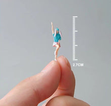 Load image into Gallery viewer, 1:64 Painted Figure Mini Model Miniature Resin Diorama Sand Bunny Dancing Girl