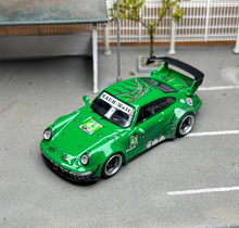 Load image into Gallery viewer, Flame 1:64 Green Dinosaur #43 RWB 964 Sports Model Diecast Metal Car New Collection
