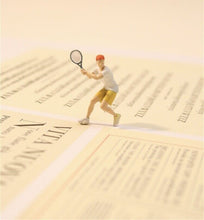 Load image into Gallery viewer, 1:64 Painted Figure Model Miniature Resin Diorama Sand Tennis Sports Outdoor Toy