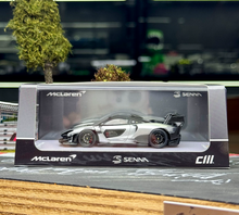 Load image into Gallery viewer, CM 1:64 Silver Senna GTR Racing Sports Model Diecast Metal Car New Collection