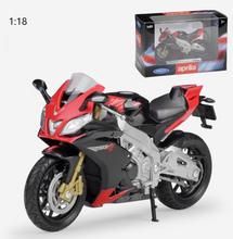 Load image into Gallery viewer, WELLY 1:18 RSV 4 Factory Racing Sports Model Diecast Metal Motorcycle