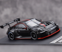 Load image into Gallery viewer, SR 1:64 Black 911 GT3 R Racing Sports Model Diecast Metal Car New Collection