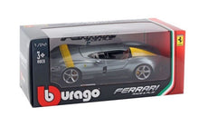 Load image into Gallery viewer, Bburago 1:24 Silver Monza SP1 Racing Sports Model Toy Diecast Metal Car BN