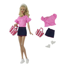 Load image into Gallery viewer, Barbie Doll Clothing 11.5" Girl Wear Fashion Outfits 1/6 Top Skirt Pants Jeans Bag