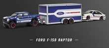 Load image into Gallery viewer, Maisto 1:64 2021 F150 Raptor Trailer 1993 SVT Cobra Haulers Model Metal Car
