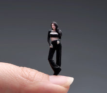 Load image into Gallery viewer, 1:64 Painted Figure Model Miniature Resin Diorama Toy Sand Sexy Woman In Black