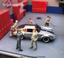 Load image into Gallery viewer, 1:64 Painted Figure Mini Model Miniature Resin Diorama Garage Repair Lady Girl