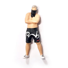 Load image into Gallery viewer, 1:64 Painted Figure Mini Model Miniature Resin Diorama Summer Caual Masked Man B