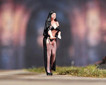 Load image into Gallery viewer, 1:64 Painted Figure Model Miniature Resin Diorama Sand Sexy Underwear Lady Black Collection