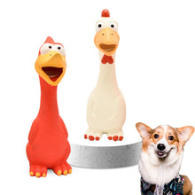 Load image into Gallery viewer, Dog Squeaky Toys Chew Puppy Rubber Chicken Pet Breeds Play Fetch Safe Durable NW