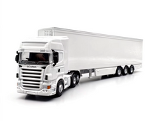 Load image into Gallery viewer, 1:76 White Scania R580 Refrigerated Container Truck Model Diecast Metal Car