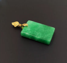 Load image into Gallery viewer, Nature Jade Rectangle Pendant Necklace Gift Jewelry charm Blessing Lucky gg