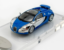 Load image into Gallery viewer, Mortal 1:64 Plating Silver Blue Veyron SS Sports Model Diecast Metal Car New Collection