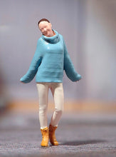 Load image into Gallery viewer, 1:64 Painted Unpainted Figure Model Miniature Resin Diorama Winter Swaeater Girl New