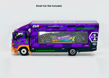 Load image into Gallery viewer, UM 1:64 Purple 500 HINO EVA Ranger Transporter Truck Model Diecast Metal Car