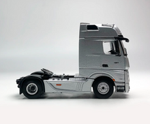Load image into Gallery viewer, TM 1:64 Silver Benz Actros Tractor Container Truck Model Diecast Metal Car New