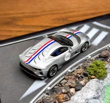 Load image into Gallery viewer, TOC 1:64 Silver Stripe 812C Coupe Racing Sports Model Diecast Metal Car New Collection