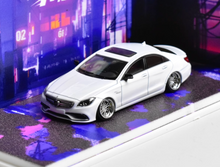 Load image into Gallery viewer, MJ 1:64 HEC White Black CLS 63 VIP Sedan Sports Model Diecast Metal Car New Collection
